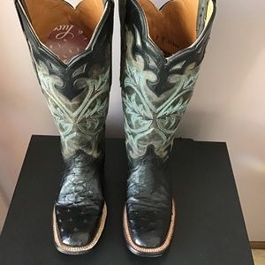 Luchesse genuine full quill ostrich boots